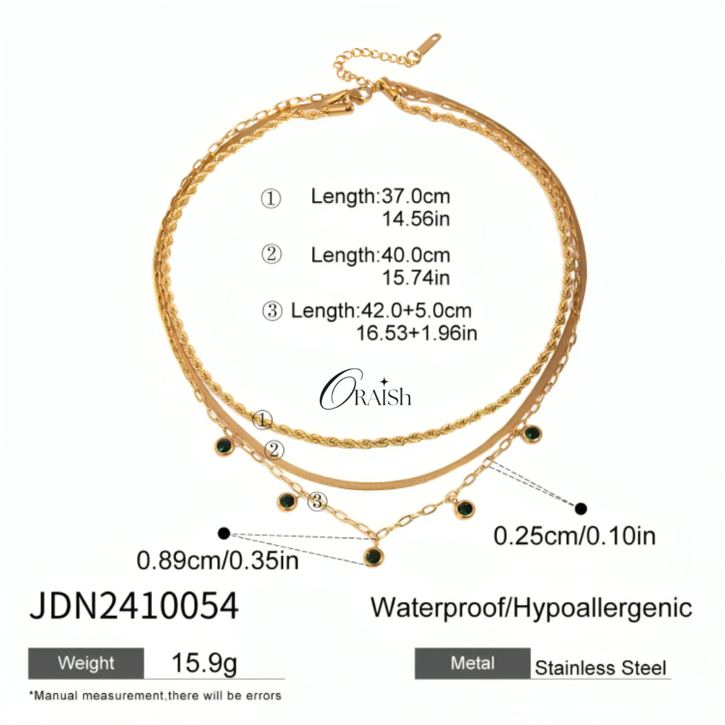 Onyx Multilayer Necklace - Oraish Store