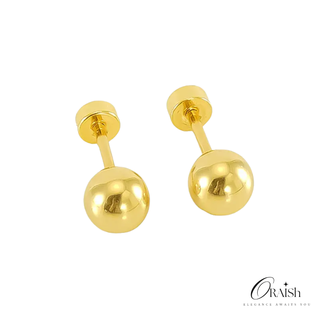 Golden Ball Studs - Oraish Store