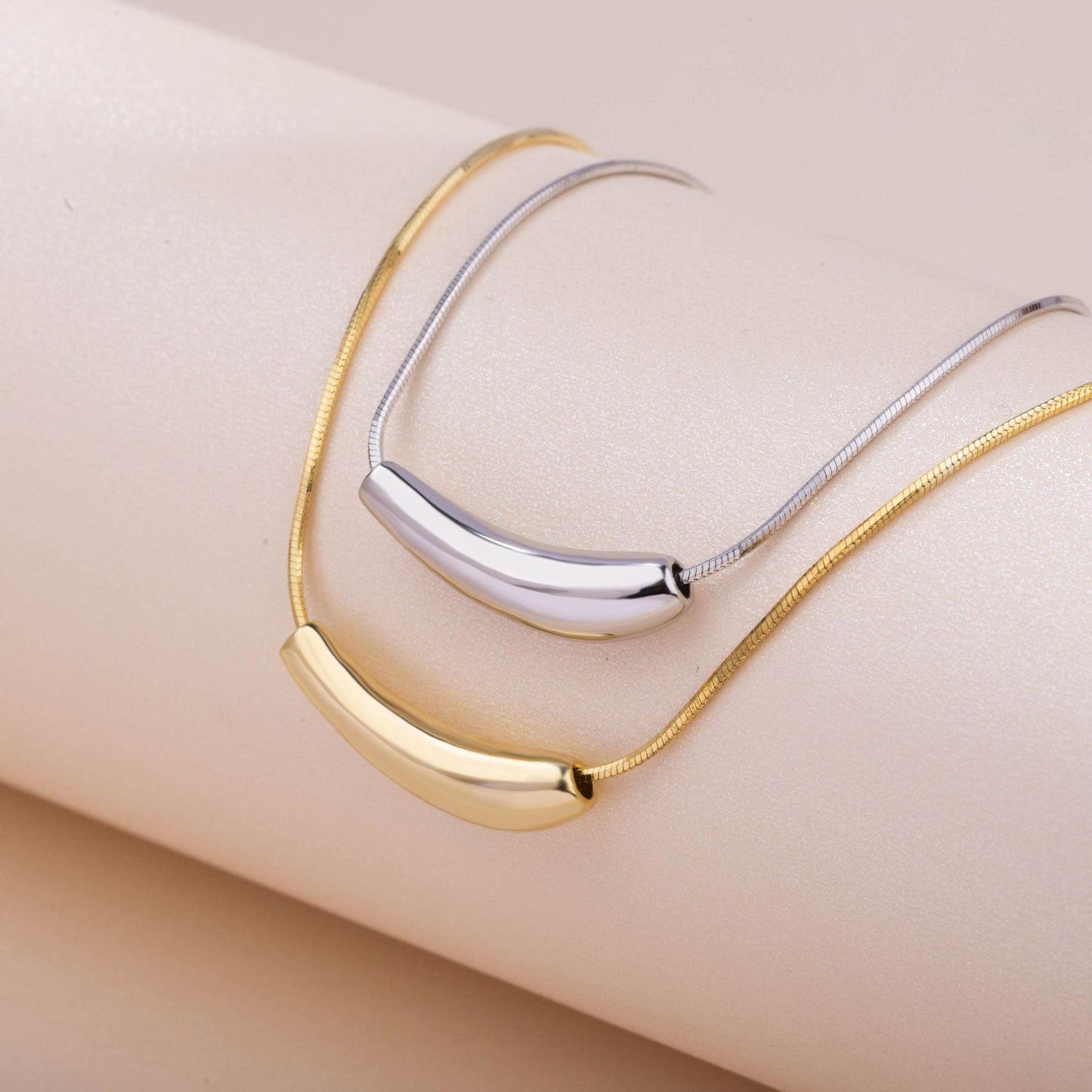 Clavicle Snake Bone Chain Necklace (Silver) - Oraish Store