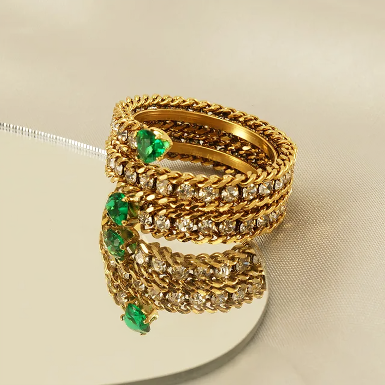 Full Diamond Multi-Layer Ring - Oraish Store