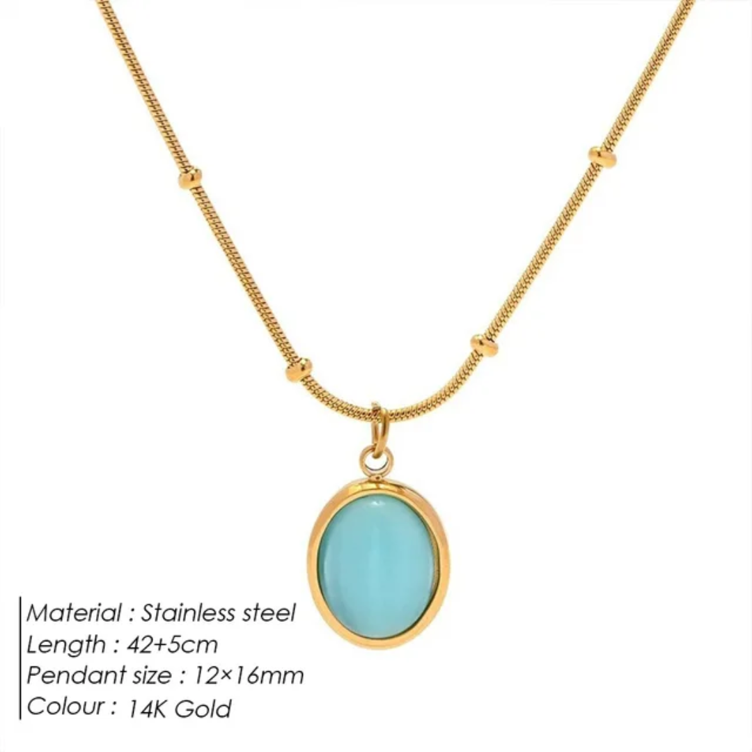 Aqua pendant NeckChain