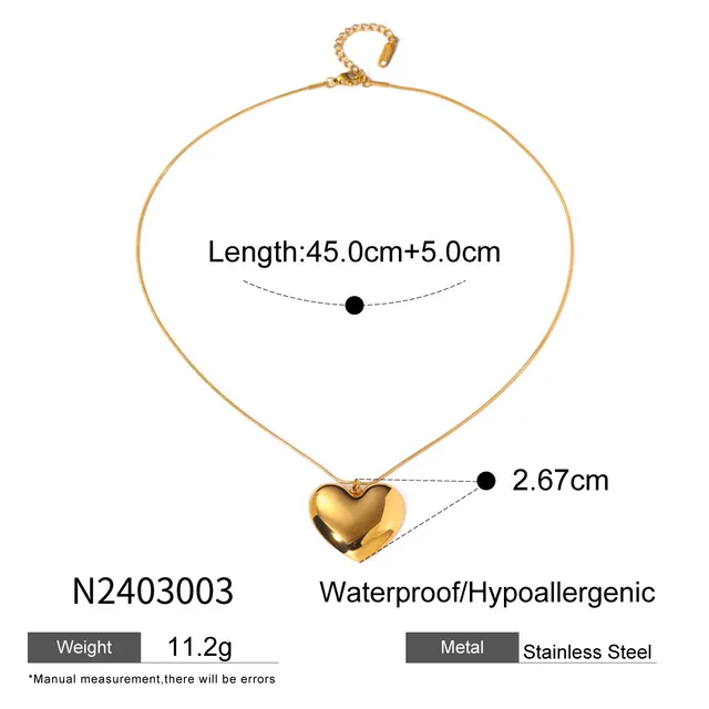 Chunky Heart Pendant - Oraish Store