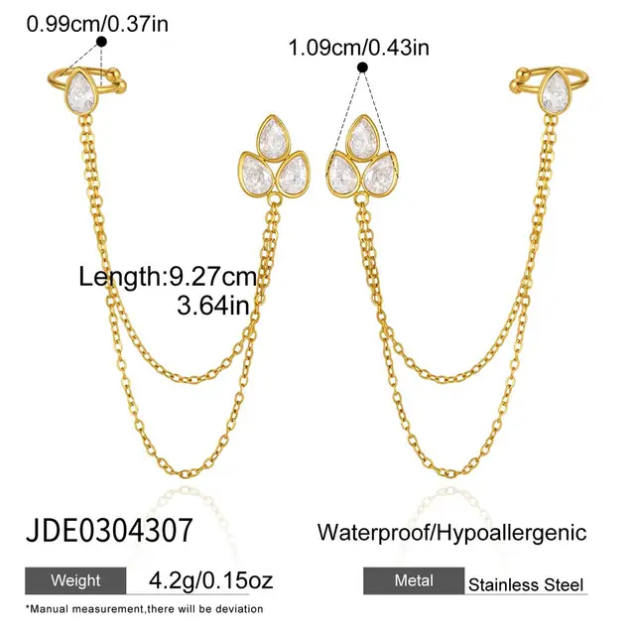 Lobe Chain Earring Cuff