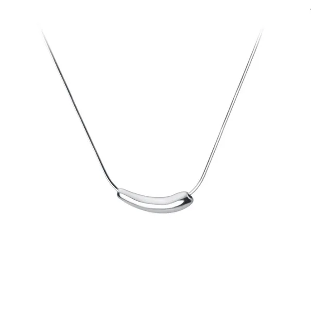 Clavicle Snake Bone Chain Necklace (Silver)