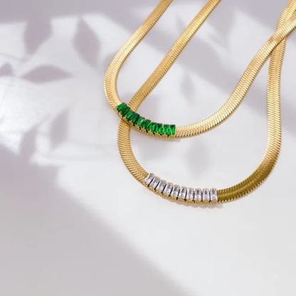 Zirconia Snake Choker Chain - Oraish Store