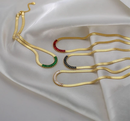 Zirconia Snake Choker Chain - Oraish Store