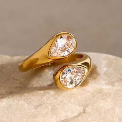 Teardrop open Ring - Oraish Store