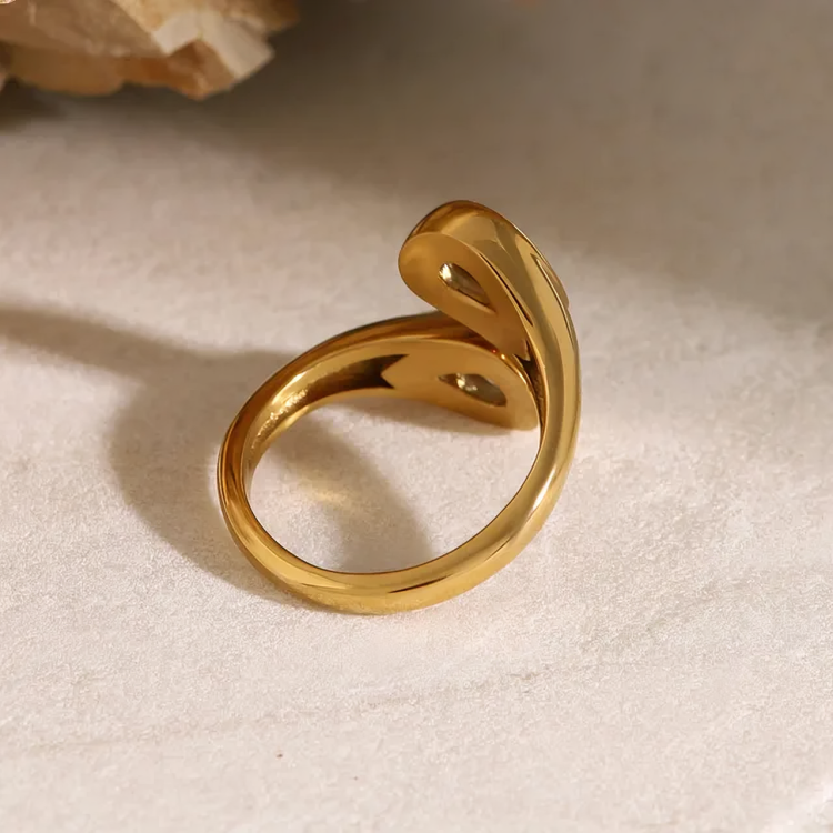 Teardrop open Ring