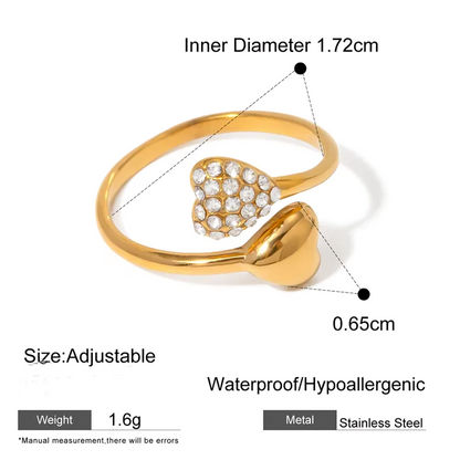 Rhinestone Open Ring - Oraish Store