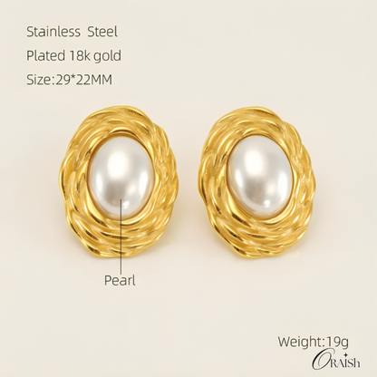 Zoraya Pearl Earrings - Oraish Store