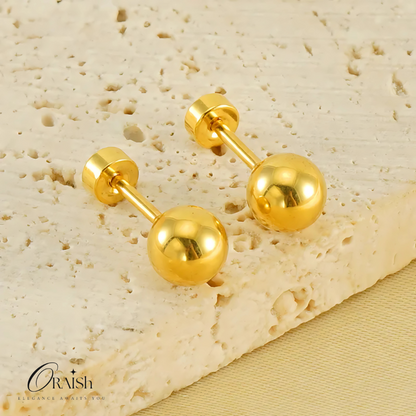 Golden Ball Studs - Oraish Store