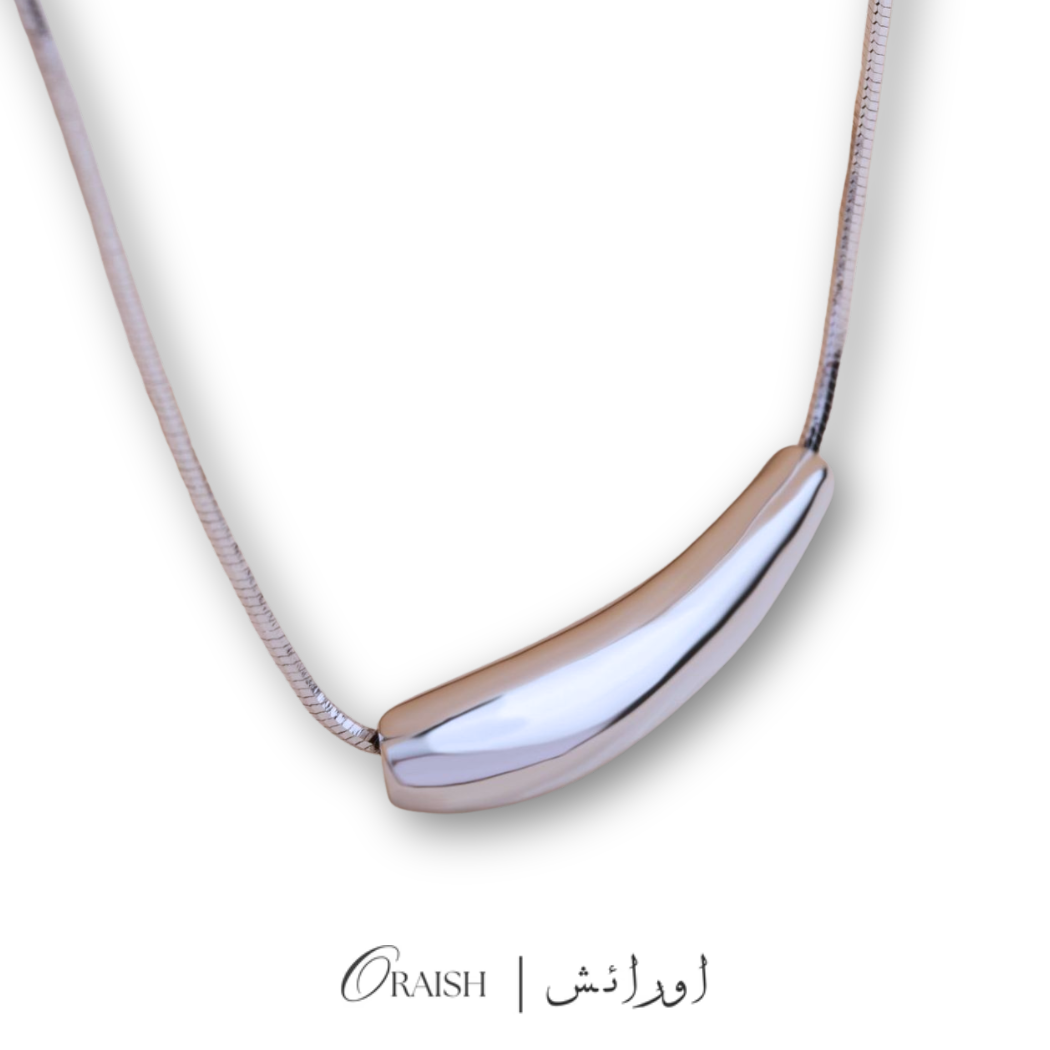 Clavicle Snake Bone Chain Necklace (Silver)