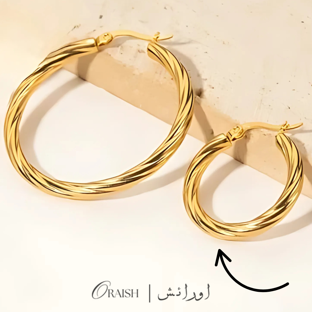 Twisted Circle Hoops