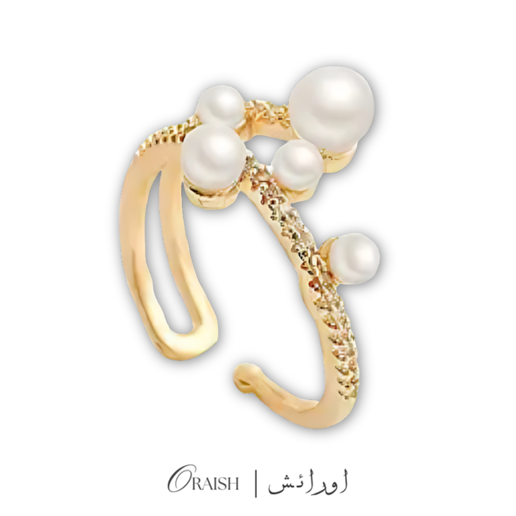 Simple Pearl Zirconia Ring