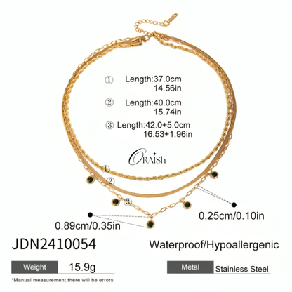 Onyx Multilayer Necklace - Oraish Store