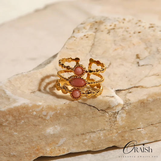 Pink Texture Ring - Oraish Store