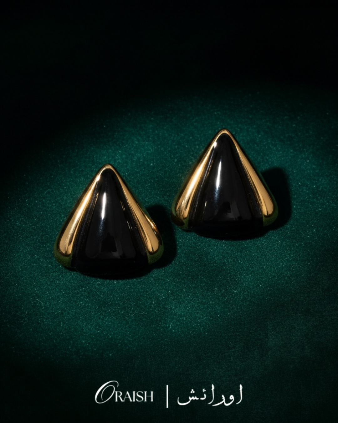 Black stone studs