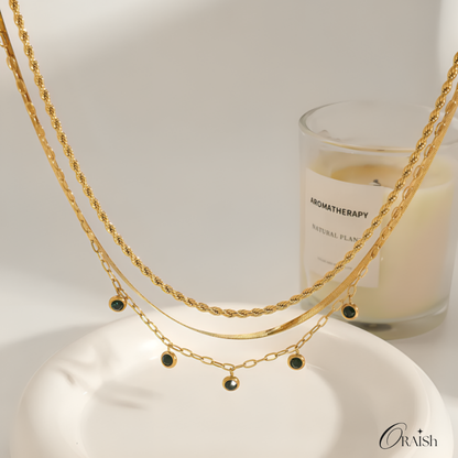 Onyx Multilayer Necklace - Oraish Store