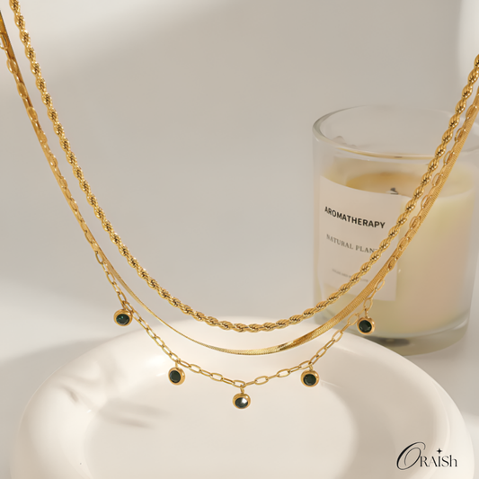 Onyx Multilayer Necklace - Oraish Store