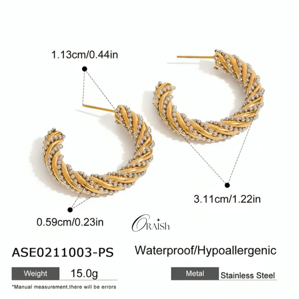 Retro Twisted Hoops - Oraish Store