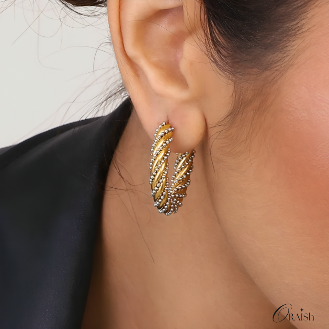 Retro Twisted Hoops - Oraish Store