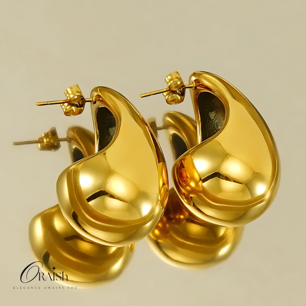 Golden Drop Earrings - Oraish Store