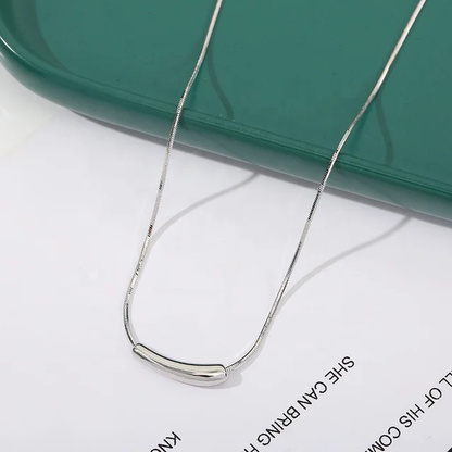 Clavicle Snake Bone Chain Necklace (Silver) - Oraish Store