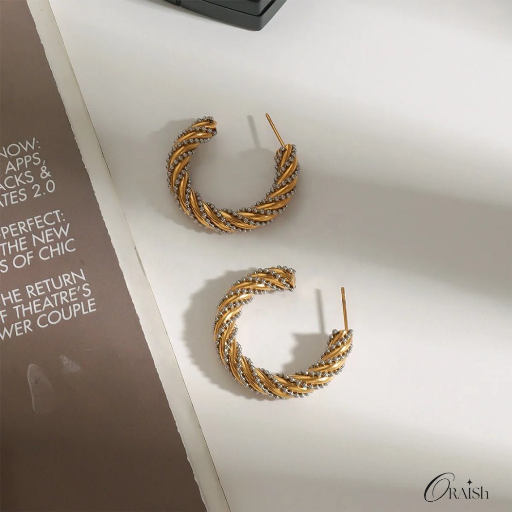 Retro Twisted Hoops - Oraish Store
