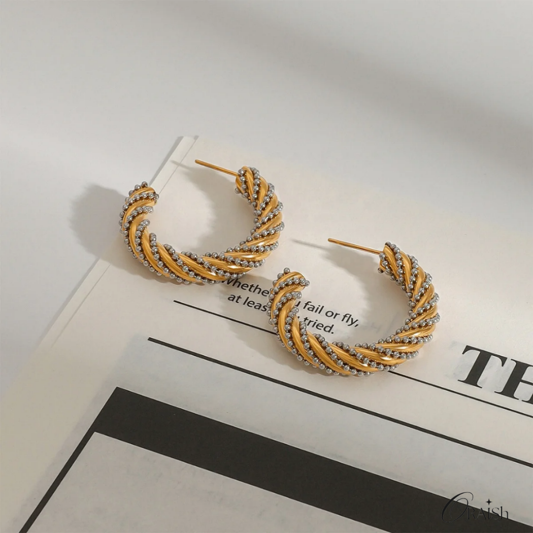 Retro Twisted Hoops - Oraish Store