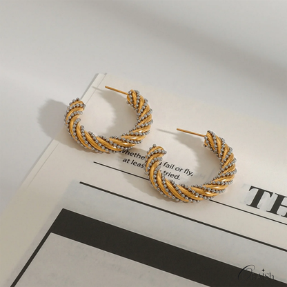 Retro Twisted Hoops - Oraish Store