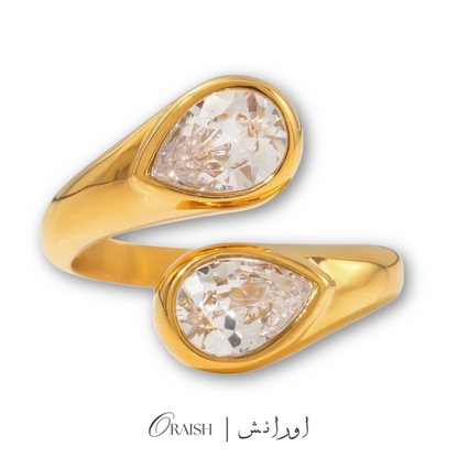 Teardrop open Ring