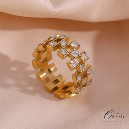 Chessboard Ring - Oraish Store