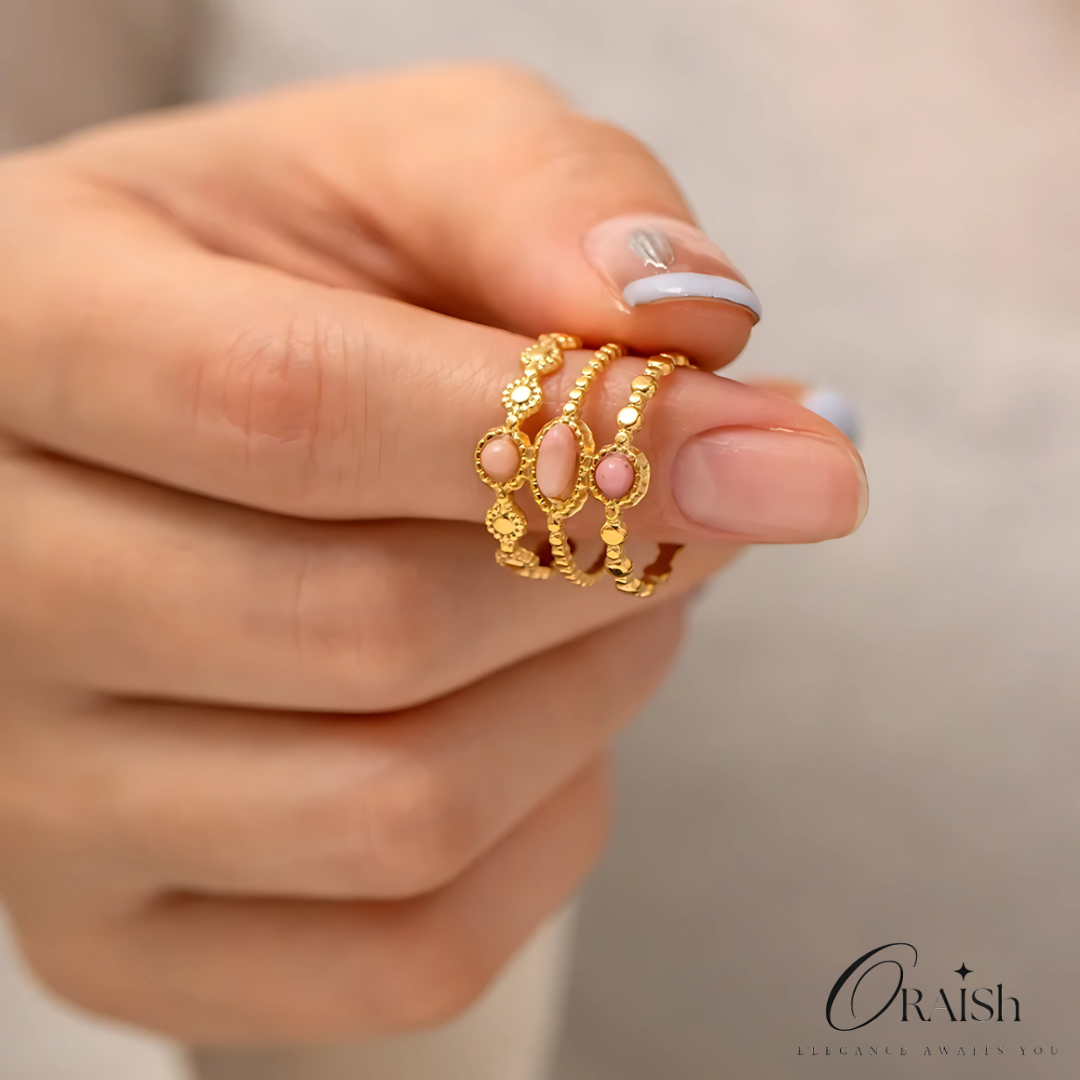 Pink Texture Ring - Oraish Store