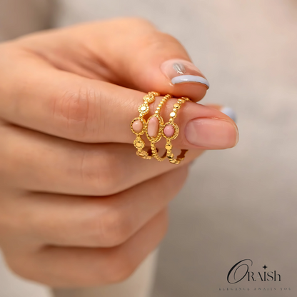 Pink Texture Ring - Oraish Store