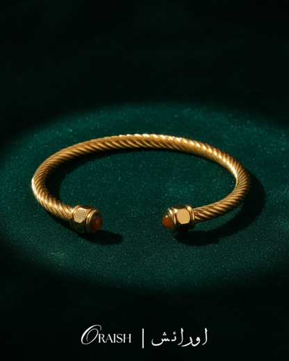 Twist pattern C Shaped Bangle