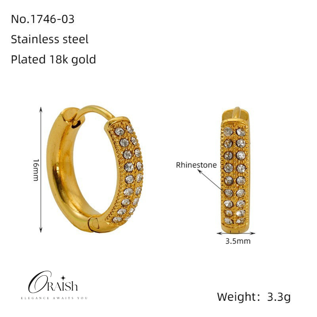 Zirconia Huggie Hoops - Oraish Store