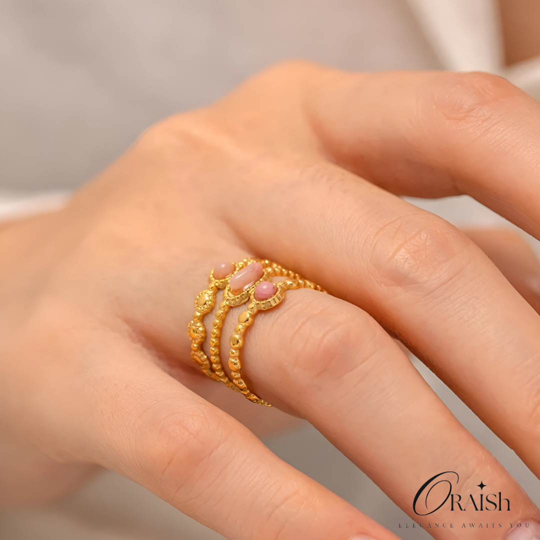 Pink Texture Ring - Oraish Store