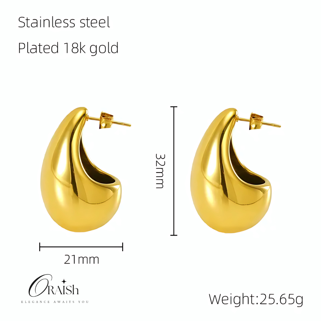 Golden Drop Earrings - Oraish Store