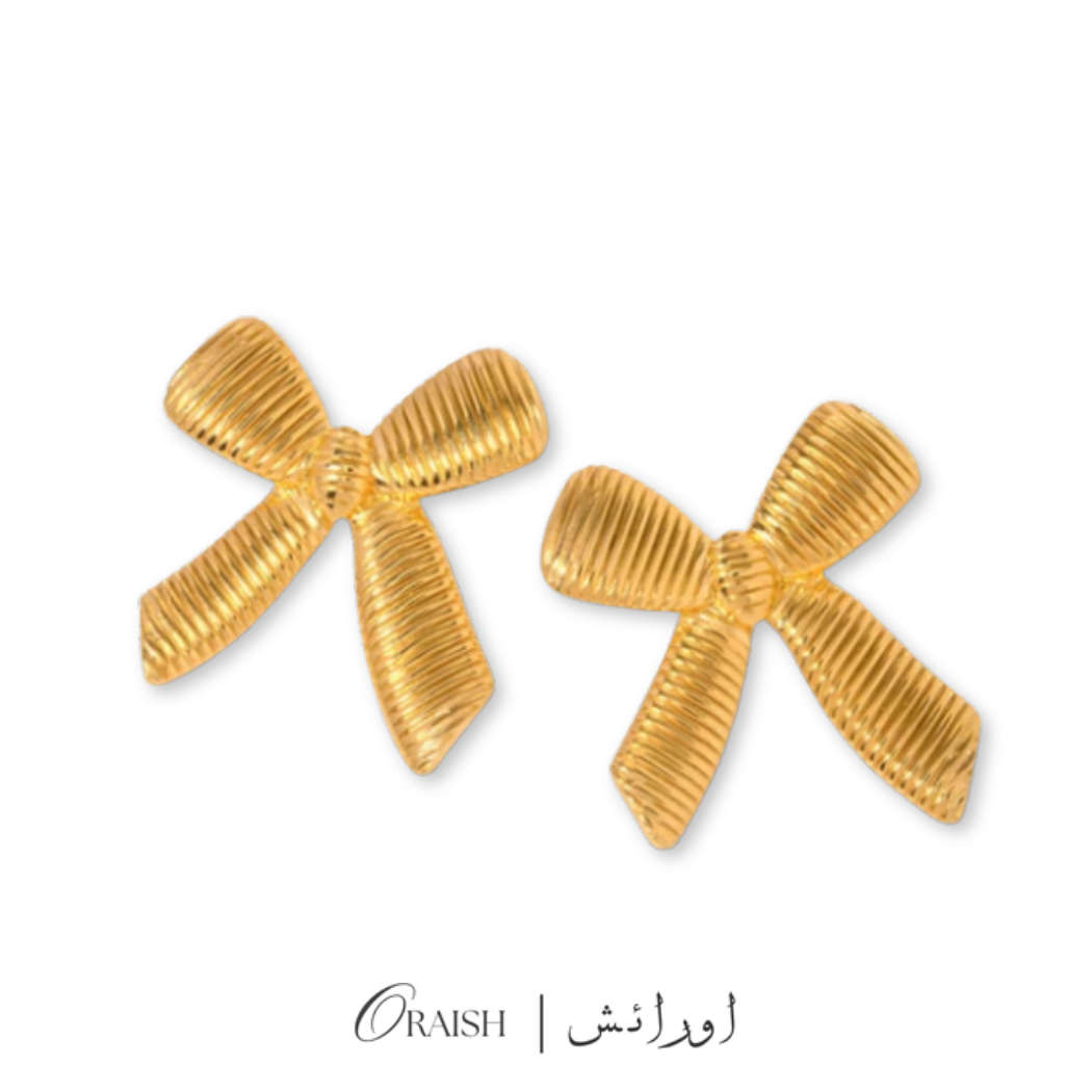 Texture Bowknot Studs