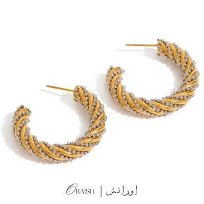 Retro Twisted Hoops