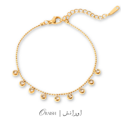 Tassel Round Zircon Bracelet