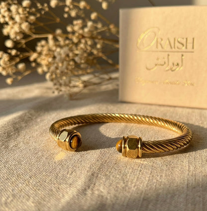 Twist pattern C Shaped Bangle