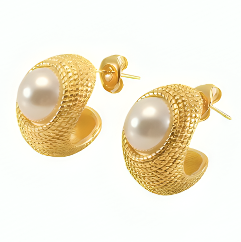 French Chunky C- Shaped Studs