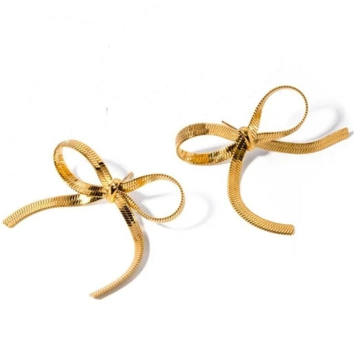 Ribbon Bow Studs