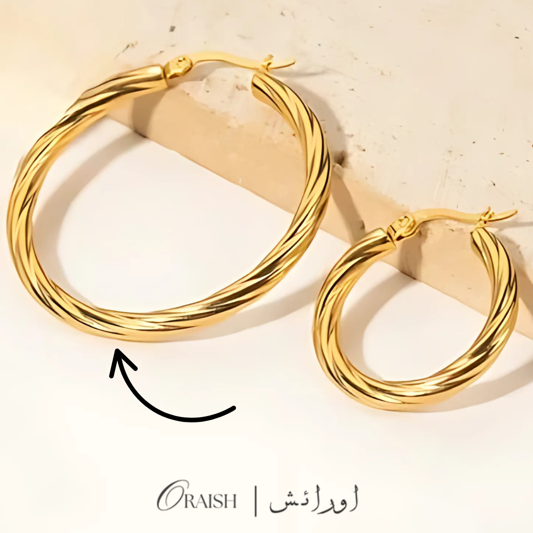 Twisted Circle Hoops