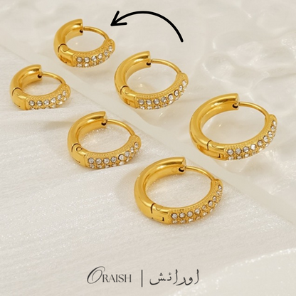 Zirconia Huggie Hoops