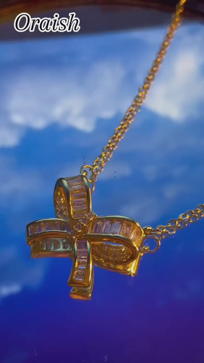 Bowknot pendant necklace(Golden)