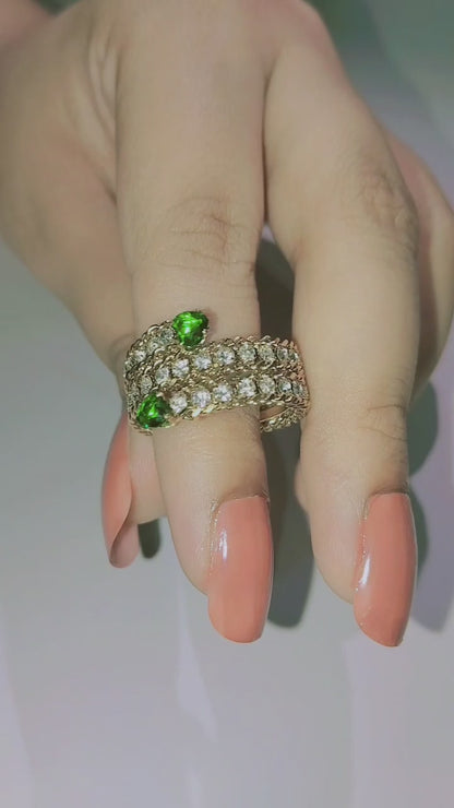 Full Diamond Multi-Layer Ring