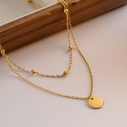 Dainty Coin double layer Chain - Oraish Store