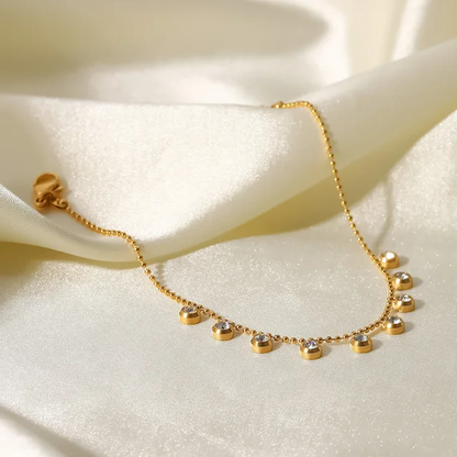 Tassel Round Zircon Bracelet - Oraish Store